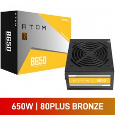 Antec Atom B Series 80 PLUS Bronze ATX PSU, 650w