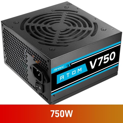 Antec Atom V Series V750 ATX PSU, 750w Antec Atom V Series V750 ATX PSU, 750w