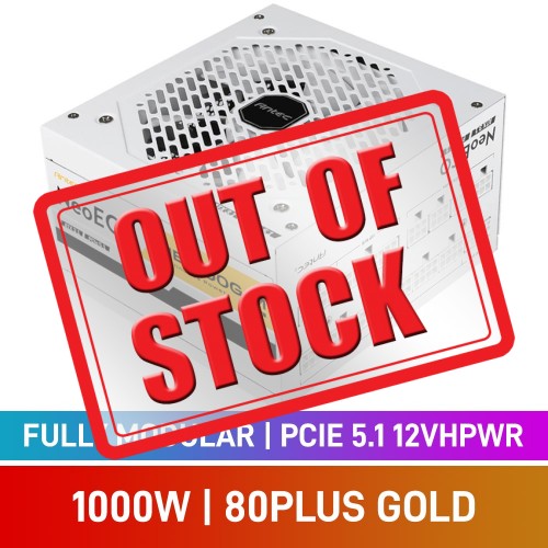 Antec NeoECO M WHITE Series 80 PLUS Gold Fully Modular PCIe 5.1 12VHPWR 12V-2x6 ATX 3.1 PSU, 1000w