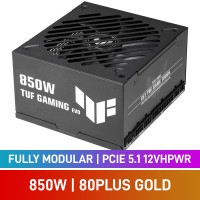 ASUS TUF GAMING EVO Series 80 PLUS Gold Cybenetics Platinum Fully Modular PCIe 5.1 12VHPWR 12V-2x6 ATX 3.1 PSU, 850w