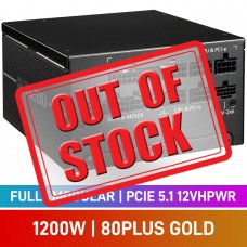 Cooler Master ELITE GOLD Series 80 PLUS Gold Fully Modular PCIe 5.1 12VHPWR 12V-2x6 ATX 3.1 PSU, 1200w
