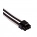 Corsair CP-8920220 Premium Individually Sleeved PSU Cables, Starter Kit, Type 4, Gen 4, Black and White