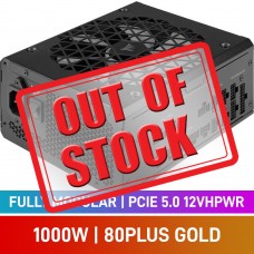 Corsair RMx SHIFT Series RM1000x SHIFT 80 PLUS Gold Fully Modular PCIe 5.1 12VHPWR 12V-2x6 ATX 3.1 PSU, 1000w