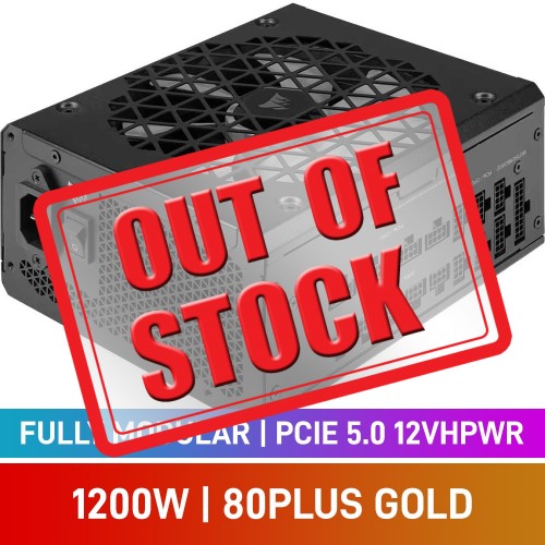 Corsair RMx SHIFT Series RM1200x SHIFT 80 PLUS Gold Fully Modular PCIe 5.1 12VHPWR 12V-2x6 ATX 3.1 PSU, 1200w Corsair RMx SHIFT Series RM1200x SHIFT 80 PLUS Gold Fully Modular PCIe 5.1 12VHPWR 12V-2x6 ATX 3.1 PSU, 1200w