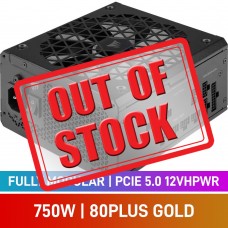Corsair RMx SHIFT Series RM750x SHIFT 80 PLUS Gold Fully Modular PCIe 5.1 12VHPWR 12V-2x6 ATX 3.1 PSU, 750w