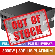 Corsair WS3000 80 PLUS Platinum Fully Modular PCIe 5.1 12VHPWR 12V-2x6 ATX 3.1 PSU, 3000w Corsair WS3000 80 PLUS Platinum Fully Modular PCIe 5.1 12VHPWR 12V-2x6 ATX 3.1 PSU, 3000w