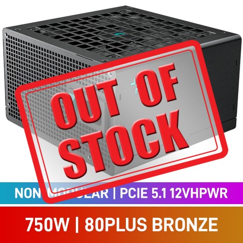DEEPCOOL PL750D 80 PLUS Bronze PCIe 5.1 12VHPWR 12V-2x6 ATX 3.1 PSU, 750w DEEPCOOL PL750D 80 PLUS Bronze PCIe 5.1 12VHPWR 12V-2x6 ATX 3.1 PSU, 750w