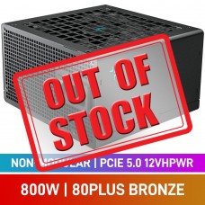 DEEPCOOL PL800D 80 PLUS Bronze PCIe 5.0 12VHPWR ATX 3.0 PSU, 800w