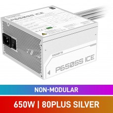 Gigabyte P-SS Series GP-P650SS ICE 80 PLUS Silver Non-Modular ATX 3.1 PSU, White, 650w