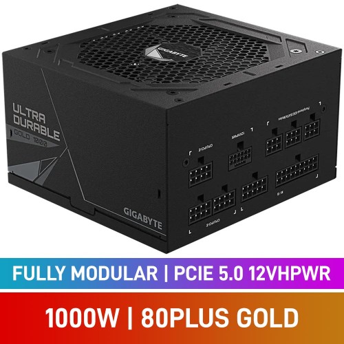 GIGABYTE ULTRA DURABLE Series GP-UD1000GM PG5 80 PLUS Gold Fully Modular PCIe 5.0 12VHPWR ATX 3.0 PSU, 1000w GIGABYTE ULTRA DURABLE Series GP-UD1000GM PG5 80 PLUS Gold Fully Modular PCIe 5.0 12VHPWR ATX 3.0 PSU, 1000w