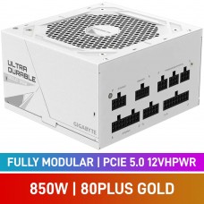 GIGABYTE ULTRA DURABLE Series GP-UD850GM PG5W WHITE EDITION 80 PLUS Gold Fully Modular PCIe 5.0 12VHPWR ATX 3.0 PSU, 850w GIGABYTE ULTRA DURABLE Series GP-UD850GM PG5W WHITE EDITION 80 PLUS Gold Fully Modular PCIe 5.0 12VHPWR ATX 3.0 PSU, 850w