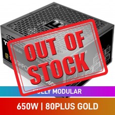 Thermaltake Toughpower GF Series 80 PLUS Gold Fully Modular ATX PSU, 650w