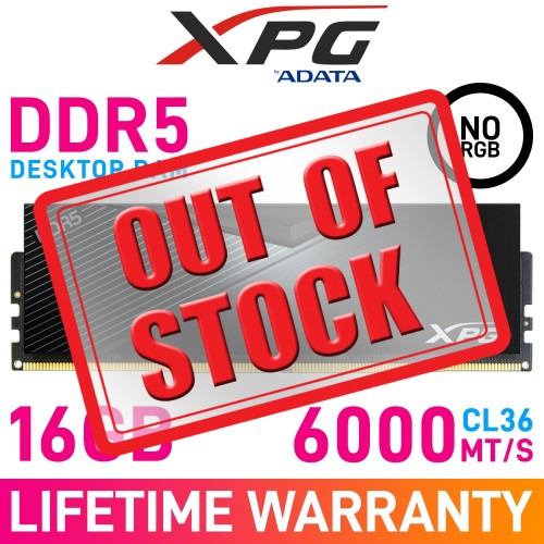 ADATA XPG LANCER 16GB (1 x 16GB) DDR5 DRAM 6000MHz CL36 1.35V AX5U6000C3616G-CLABK Memory Module — Black ADATA XPG LANCER 16GB (1 x 16GB) DDR5 DRAM 6000MHz CL36 1.35V AX5U6000C3616G-CLABK Memory Module — Black