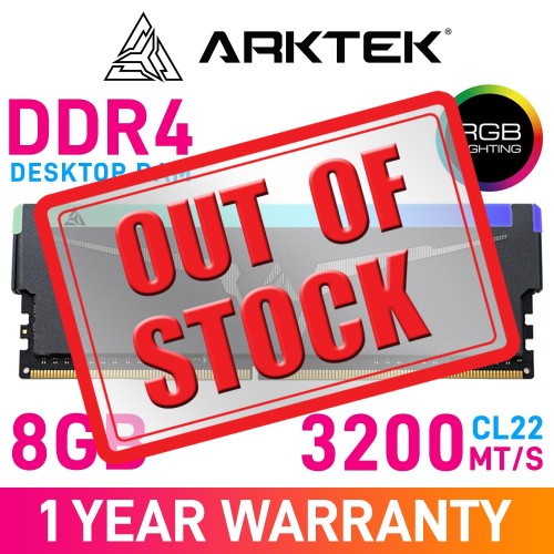 Arktek THUNDERBIRD 8GB (1 x 8GB) RGB DDR4 DRAM 3200MHz CL22 1.20V AKD4S8P3200HL Memory Module