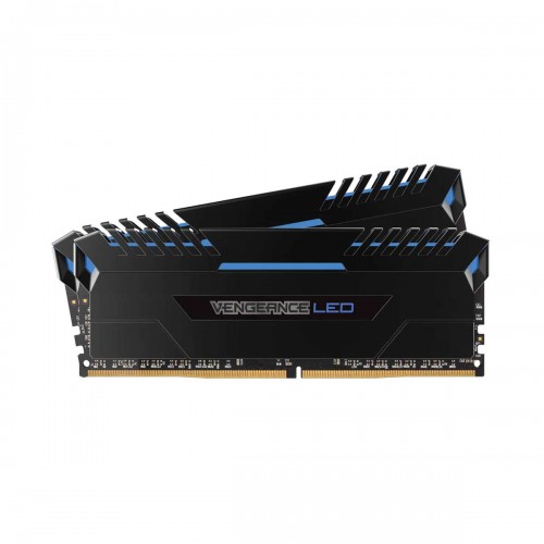 Corsair VENGEANCE LED 16GB (2 x 8GB) DDR4 DRAM 2666MHz CL16 1.2V CMU16GX4M2A2666C16B Memory Kit with Blue LEDs — Black Corsair VENGEANCE LED 16GB (2 x 8GB) DDR4 DRAM 2666MHz CL16 1.2V CMU16GX4M2A2666C16B Memory Kit with Blue LEDs — Black