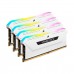 Corsair VENGEANCE RGB PRO SL 32GB (4 x 8GB) DDR4 DRAM 3600MHz CL18 1.35V CMH32GX4M4D3600C18W Memory Kit — White