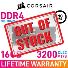Corsair VENGEANCE 16GB (1 x 16GB) DDR4 DRAM 3200MHz CL22 1.20V CMSX16GX4M1A3200C22 SO-DIMM Memory Module