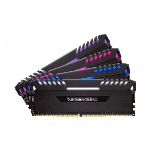 Corsair VENGEANCE RGB 32GB (4 x 8GB) DDR4 DRAM 3333MHz CL16 1.35V CMR32GX4M4C3333C16 Memory Kit — Black