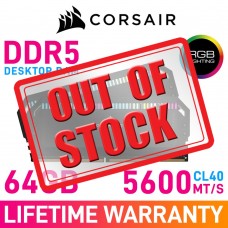 Corsair DOMINATOR PLATINUM RGB DDR5 AMD EXPO 64GB (2 x 32GB) DDR5 DRAM 5600MHz CL40 1.25V CMT64GX5M2B5600Z40K Memory Kit — Black