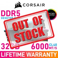 Corsair VENGEANCE RGB DDR5 AMD EXPO 64GB (2 x 32GB) DDR5 DRAM 6000MHz CL40 1.35V CMH64GX5M2B6000Z40 Memory Kit — Cool Grey