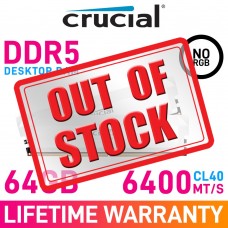 Crucial PRO OVERCLOCKING DDR5 64GB (2 x 32GB) DDR5 DRAM 6400MHz CL40 1.35V CP2K32G64C40U5W Memory Kit — White