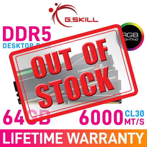 G.Skill TRIDENT Z5 NEO RGB AMD EXPO 64GB (2 x 32GB) DDR5 DRAM 6000MHz CL30 1.40V F5-6000J3040G32GX2-TZ5NR Memory Kit — Black G.Skill TRIDENT Z5 NEO RGB AMD EXPO 64GB (2 x 32GB) DDR5 DRAM 6000MHz CL30 1.40V F5-6000J3040G32GX2-TZ5NR Memory Kit — Black