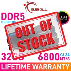 G.Skill TRIDENT Z5 RGB 32GB (2 x 16GB) DDR5 DRAM 6800MHz CL34 1.40V F5-6800J3445G16GX2-TZ5RK Memory Kit — Black
