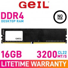 GeIL PRISTINE 16GB (1 x 16GB) DDR4 DRAM 3200MHz CL22 1.20V GP416GB3200C22SC Memory Module GeIL PRISTINE 16GB (1 x 16GB) DDR4 DRAM 3200MHz CL22 1.20V GP416GB3200C22SC Memory Module
