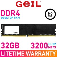 GeIL PRISTINE 32GB (1 x 32GB) DDR4 DRAM 3200MHz CL22 1.20V GP432GB3200C22SC Memory Module