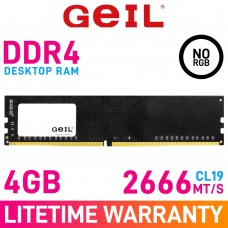 GeIL PRISTINE 4GB (1 x 4GB) DDR4 DRAM 2666MHz CL19 1.20V GP44GB2666C19SC Memory Module GeIL PRISTINE 4GB (1 x 4GB) DDR4 DRAM 2666MHz CL19 1.20V GP44GB2666C19SC Memory Module
