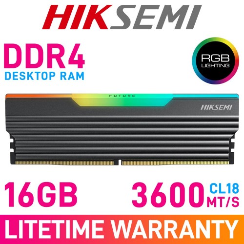 HikSemi FUTURE RGB 16GB (1 x 16GB) DDR4 DRAM 3600MHz CL18 1.35V HSC416U36C4 Memory Module