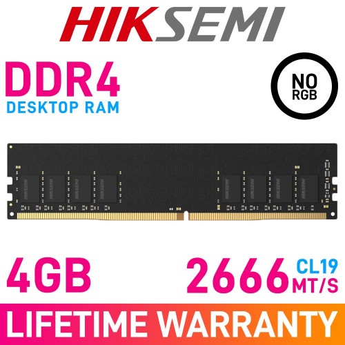 HikSemi HIKER 4GB (1 x 4GB) DDR4 DRAM 2666MHz CL19 1.35V HSC404U26Z1 Memory Module