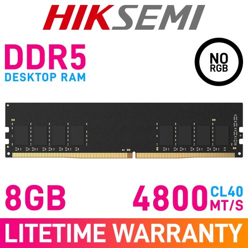 HikSemi HIKER 8GB (1 x 8GB) DDR5 DRAM 4800MHz CL40 1.10V HSC508U48Z1 Memory Module