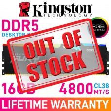 Kingston FURY BEAST DDR5 RGB 16GB (1 x 16GB) DDR5 DRAM 4800MHz CL38 1.10V KF548C38BBA-16 Memory Module — Black Kingston FURY BEAST DDR5 RGB 16GB (1 x 16GB) DDR5 DRAM 4800MHz CL38 1.10V KF548C38BBA-16 Memory Module — Black