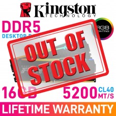 Kingston FURY BEAST DDR5 RGB 16GB (2 x 8GB) DDR5 DRAM 5200MHz CL40 1.25V KF552C40BBAK2-16 Memory Kit — Black