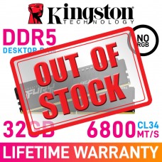 Kingston FURY BEAST DDR5 32GB (2 x 16GB) DDR5 DRAM 6800MHz CL34 1.40V KF568C34BBK2-32 Memory Kit — Black