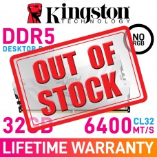Kingston FURY RENEGADE DDR5 32GB (2 x 16GB) DDR5 DRAM 6400MHz CL32 1.40V KF564C32RWK2-32 Memory Kit — White