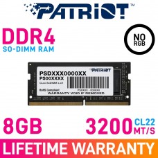 Patriot SIGNATURE LINE 8GB (1 x 8GB) DDR4 DRAM 3200MHz CL22 1.20V PSD48G320081S SO-DIMM Memory Module