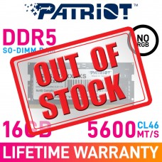 Patriot SIGNATURE LINE 16GB (1 x 16GB) DDR5 DRAM 5600MHz CL46 1.10V PSD516G560081S SO-DIMM Memory Module