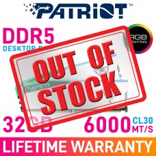Patriot VIPER ELITE 5 RGB 32GB (2 x 16GB) DDR5 DRAM 6000MHz CL30 1.35V PVER532G60C30KW Memory Kit — White