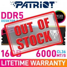 Patriot VIPER ELITE 5 ULTRA RGB 16GB (1 x 16GB) DDR5 DRAM 6000MHz CL36 1.35V VEUR516G6036 Memory Module — Black