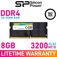 Silicon Power SP DDR4 SODIMM 8GB (1 x 8GB) DDR4 DRAM 3200MHz CL22 1.20V SP008GBSFU320X02 SO-DIMM Memory Module
