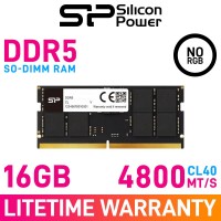 Silicon Power SP DDR5 SODIMM 16GB (1 x 16GB) DDR5 DRAM 4800MHz CL40 1.10V SP016GBSVU480F02 SO-DIMM Memory Module