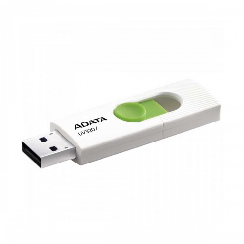 ADATA UV320 Flash Drive, White/Green, USB3.2, 64GB ADATA UV320 Flash Drive, White/Green, USB3.2, 64GB