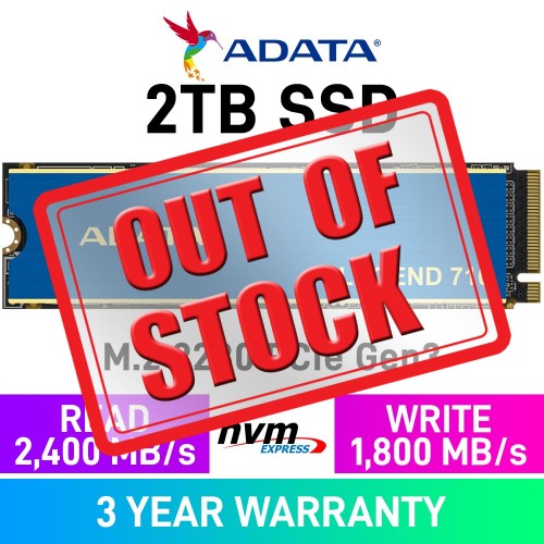 ADATA Legend 710 PCIe Gen3x4 M.2 2280 NVMe SSD — 2TB