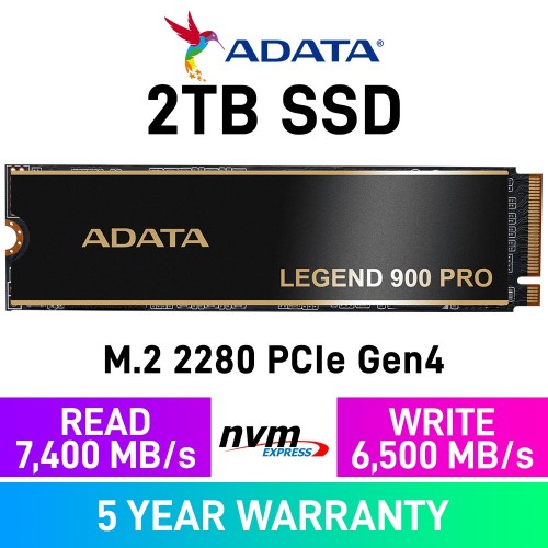ADATA LEGEND 900 PRO PCIe Gen4x4 M.2 2280 NVMe SSD — 2TB