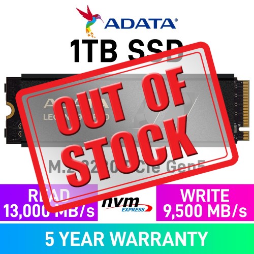 ADATA LEGEND 970 PRO PCIe Gen5x4 M.2 2280 NVMe SSD with Heatsink — 1TB ADATA LEGEND 970 PRO PCIe Gen5x4 M.2 2280 NVMe SSD with Heatsink — 1TB