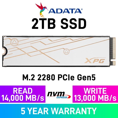 ADATA MARS 980 BLADE PCIe Gen5x4 M.2 2280 NVMe SSD — 2TB ADATA MARS 980 BLADE PCIe Gen5x4 M.2 2280 NVMe SSD — 2TB