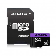 ADATA PREMIER microSDHC / SDXC UHS-I Class 10 Memory Card with SDXC Adapter — 64GB