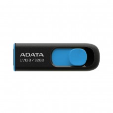 ADATA UV128 Flash Drive, Black and Blue, USB3.2, 32GB